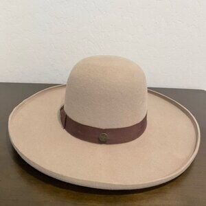 American Hat Makers Unisex Josey Felt Fedora hat NWT Size M tan/brown